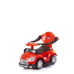 Кола за яздене с дръжка и сенник Chipolino - Super car, Червена
