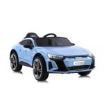 Акумулаторна кола Chipolino - Audi e-Tron, с кожена седалка, синя