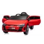 Акумулаторна кола Chipolino - Audi e-Tron, с кожена седалка, червена