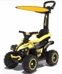 Детска кола за яздене с дръжка Chipolino - ATV, Жълта