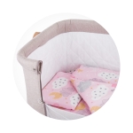 Спален комплект за мини кошара Chipolino - Небе, Розов