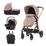 Детска количка Chipolino - Елит, 3 в 1, платина
