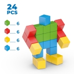 Магнитен конструктор Geomag - Magicube, Creative, 24 части
