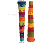 Игрален комплект Battat - Цветни кофички за подреждане, 10 броя