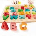 Дървен пъзел Hape - Азбука, Главни букви, 27 части