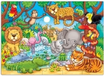 Детски пъзел Orchard Toys - Кой живее в джунглата, 25 части