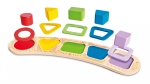 Дървена играчка за сортиране Hape - Цветове и форми, 11 части