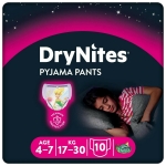 Нощни пелени гащи момиче 4-7 години Huggies - DryNites, 10 броя