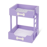 Комплект за кукли Battat - Our Generation, Двуетажно кучешко легло с кученце