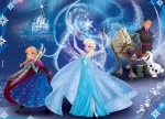 Двулицев пъзел за оцветяване Lisciani - Frozen, 24 части