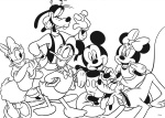 Двулицев пъзел за оцветяване Lisciani - Mickey Mouse, 60 части