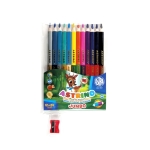 Двустранни моливи Astra - Astrino, С острилка, 12 броя, 24 цвята, асортимент