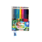 Двустранни моливи Astra - Astrino, С острилка, 12 броя, 24 цвята, асортимент