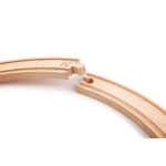 Дървен комплект Hape - Дълга железопътна извита релса, 4 броя