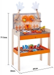 Игрален комплект Hape - Експерименти в науката, Дървена работна маса, 79 части