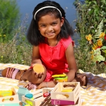 Комплект за игра Battat - Дървени хранителни продукти, 24 части