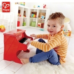 Дървен музикален инструмент Hape - Пиано, Червено