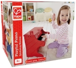 Дървен музикален инструмент Hape - Пиано, Червено