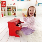 Дървен музикален инструмент Hape - Пиано, Червено