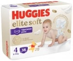 Бебешки пелени гащи Huggies - Elit Soft 4, 38 броя