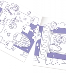 Творчески комплект Hape - Хартиена ролка за оцветяване, Фантастичен замък