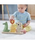 Дървена игра за подреждане Fisher Price - Животни