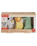 Дървена игра за подреждане Fisher Price - Животни