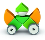 Магнитен конструктор Geomag - Magicube, 4 форми и колела, 13 части