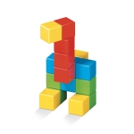 Магнитен конструктор Geomag - Magicube, Full Color, 16 части