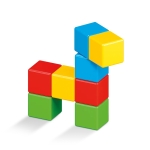 Магнитен конструктор Geomag - Magicube, Full Color, 8 части