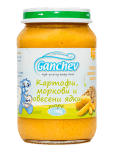 Зеленчуково пюре Ganchev - Картофи, моркови и овесени ядки, 190 g