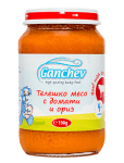 Пюре Ganchev - Телешко месо с домати и ориз, 190 g