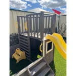 Детска дървена катерушка Ginger Home - Пиратски кораб, С пързалка и пясъчник, 310 х 320 х 180 сm