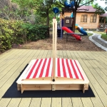 Дървен детски пясъчник с регулируем покрив - Ginger Home