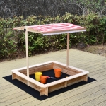 Дървен детски пясъчник с регулируем покрив - Ginger Home