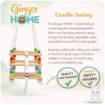 Детска дървена люлка Ginger Home - С колан и бордове