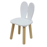 Дървена детска маса с 2 столчета Ginger Home - Bunny, Комплект за Учене, Рисуване, Игра