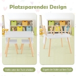 Дървена детска маса с 2 столчета Ginger Home - Bunny, Комплект за Учене, Рисуване, Игра