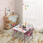 Дървен детски комплект маса с 2 столчета Ginger Home - Super girl