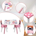 Дървен детски комплект маса с 2 столчета Ginger Home - Super girl