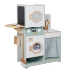 Дървен игрален комплект 3 в 1 Ginger Home - Пералня, С мивка и сушилня