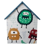 Детска етажерка къщичка Ginger Home - Monster, Синя