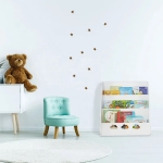 Детска етажерка за съхранение на книжки Ginger Home, Бяла