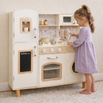 Детска дървена кухня Ginger Home – Винтидж модел, С електронни котлони