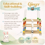Детска дървена люлка Ginger Home - С колан и бордове