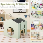Дървена детска маса с 2 столчета Ginger Home - Мултиактивна Къщичка