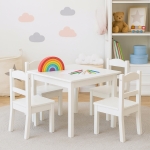 Дървен комплект за игра и учение Ginger Home - Детска маса с 4 столчета 
