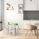 Дървен комплект за игра и учение Ginger Home - Детска маса с 4 столчета 