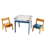 Дървен детски комплект маса с 2 столчета Ginger Home, с Lego основа