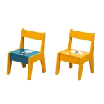 Дървен детски комплект маса с 2 столчета Ginger Home, с Lego основа